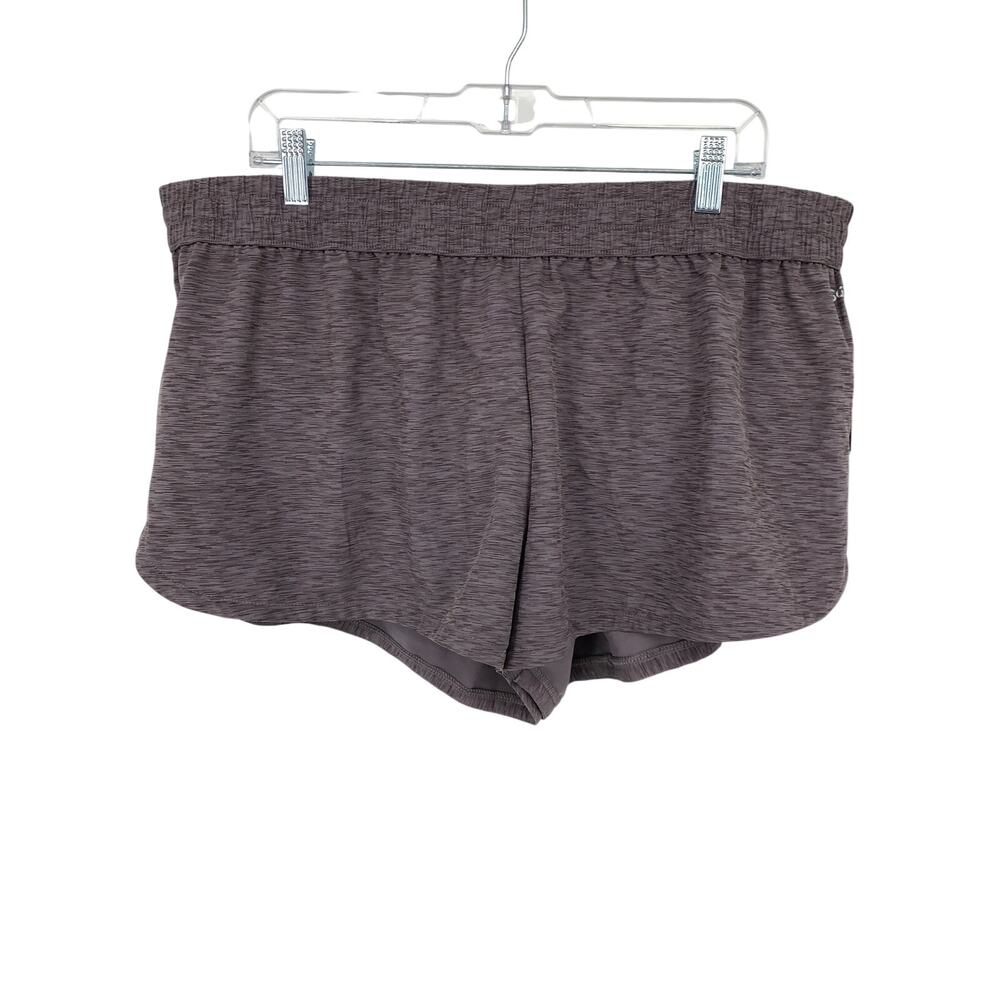NWT DSG Stride Run Shorts Womens 2XL Purple Heather Moisture Wicking Brief Liner